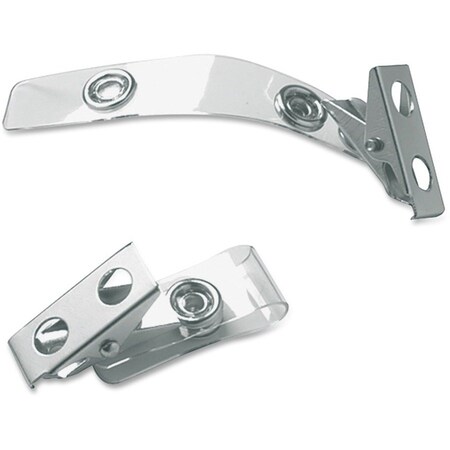 Sicurix ID Strap Clips, Prepunched, Vinyl, 100PK, Clear BAU68010BX